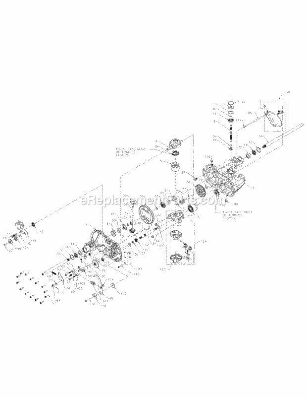 Transmission 618-04270 Diagram and Parts List for SLT1554 13AK11CK709, 13AK11CK710, 13AK11CK712 Cub Cadet Lawn Tractor